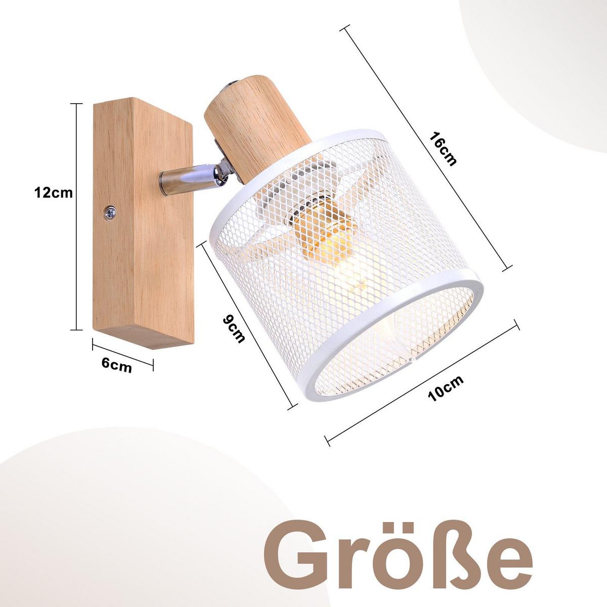 DECKENSTRAHLER Gisela 1-flammig 16/10/14 cm - Weiß, Metall (16/10/14cm) - Nettlife