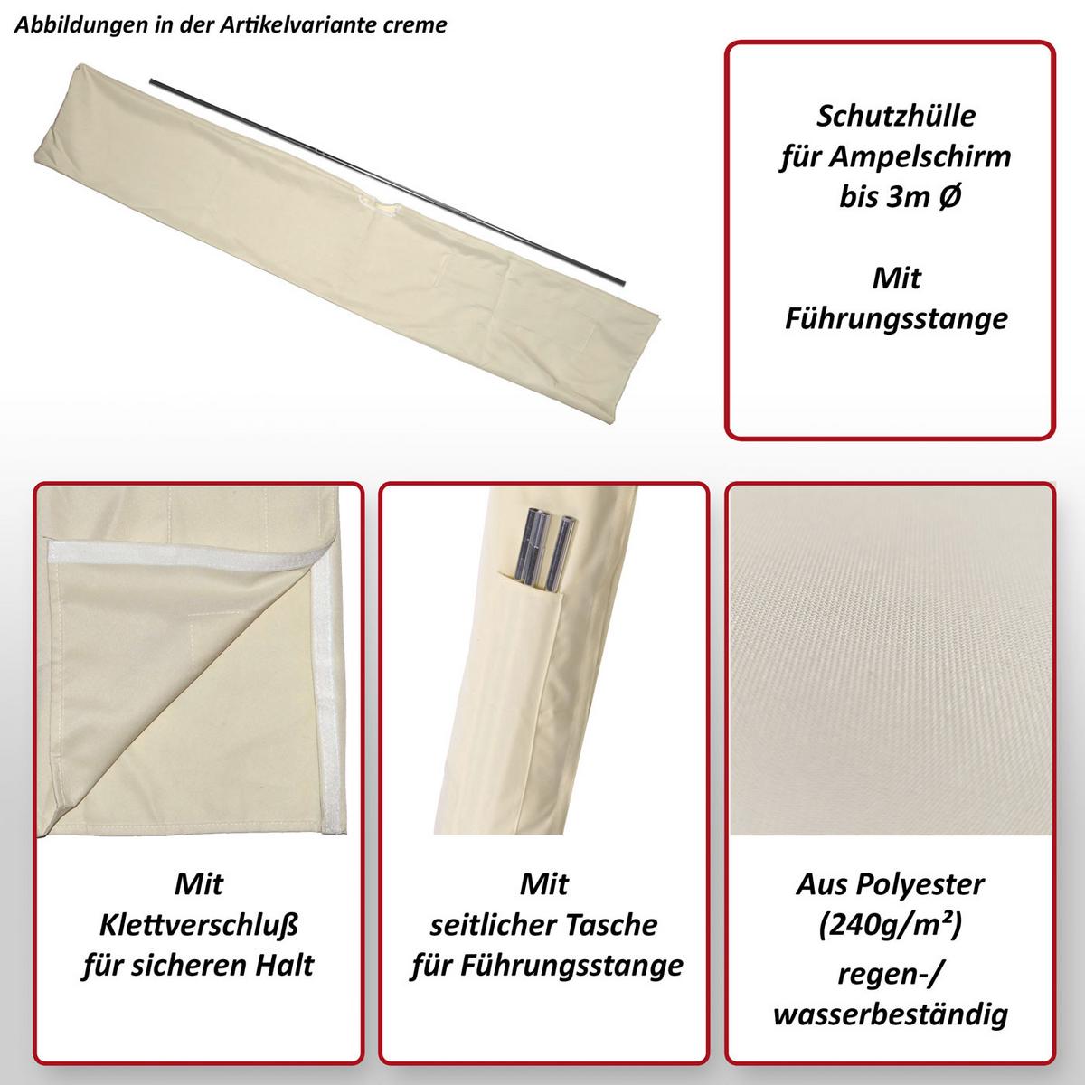 SCHUTZHÜLLE FÜR SONNENSCHIRME Beige - Beige, Textil (12/28/160cm) - MCW