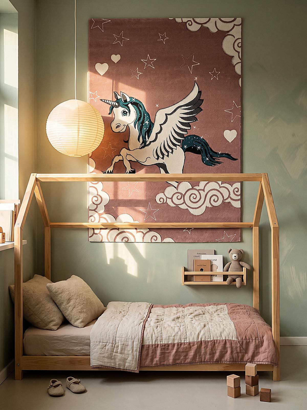 KINDERTEPPICH Kurzflor Sterne IDRO Polypropylen Pink 120 x 170 cm - Rosa, Textil (120/170cm) - KADIMA DESIGN