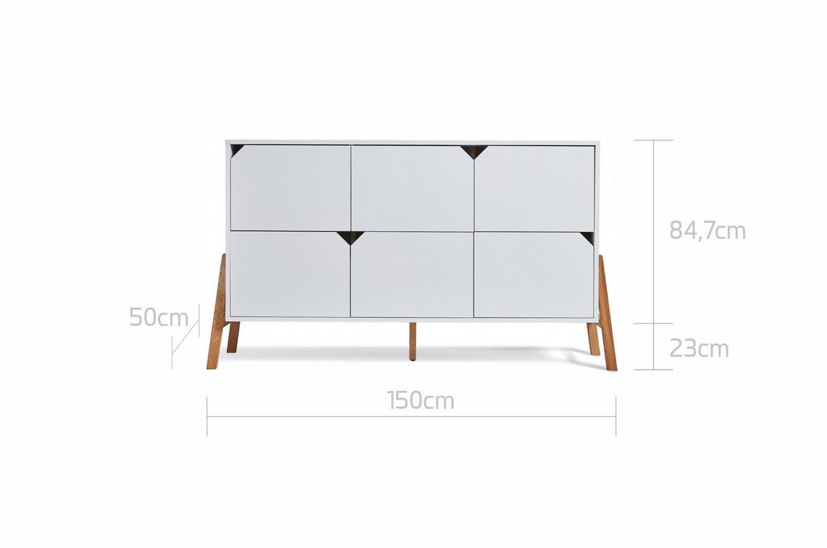 KINDERKOMMODE Lotta – rustikale Eleganz und Funktionalität Weiß - Weiß, Holzwerkstoff (150/85/50cm) - RAUMHIRSCH FURNITURE