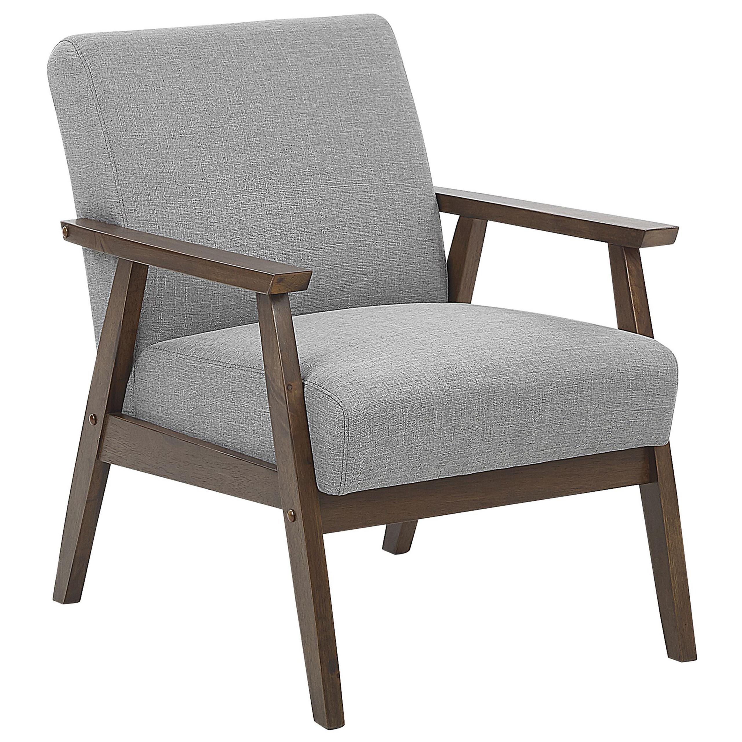 SESSEL Polsterbezug Grau Asnes - Grau, Holz/Textil (62/80/80cm) - Beliani