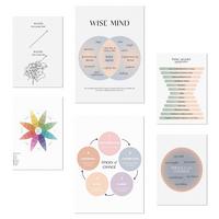 POSTER Set Mit 6 Wellness 2 A3 & A4 Rahmenlos - Klar, Papier (29/3cm) - Nacnic