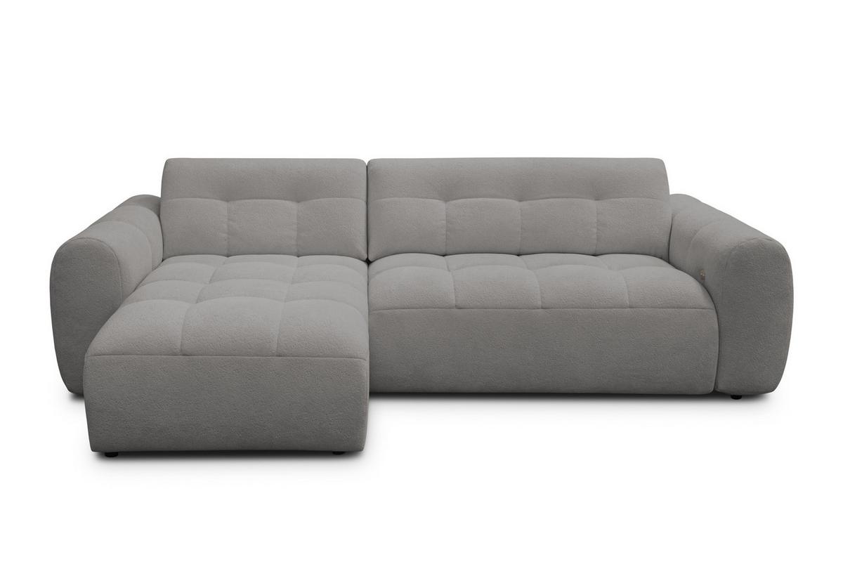 ECKSOFA LUMERO 4-Sitzer LINKS, taupe - Taupe/Schwarz, Holz/Textil (275/166cm) - Courtois Laville