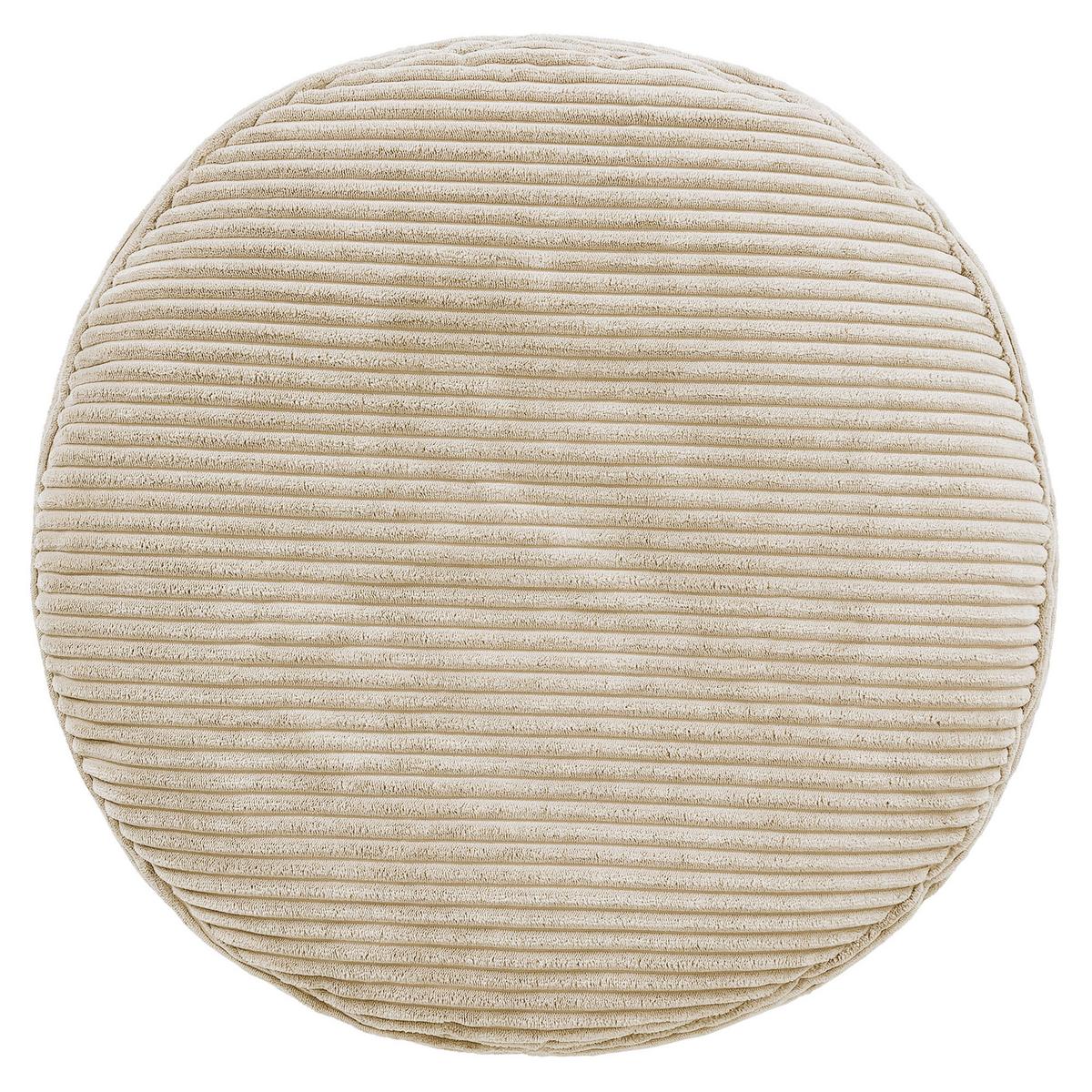 SITZPOUF Rund Milano - Beige, Textil (55/35/55cm) - icon