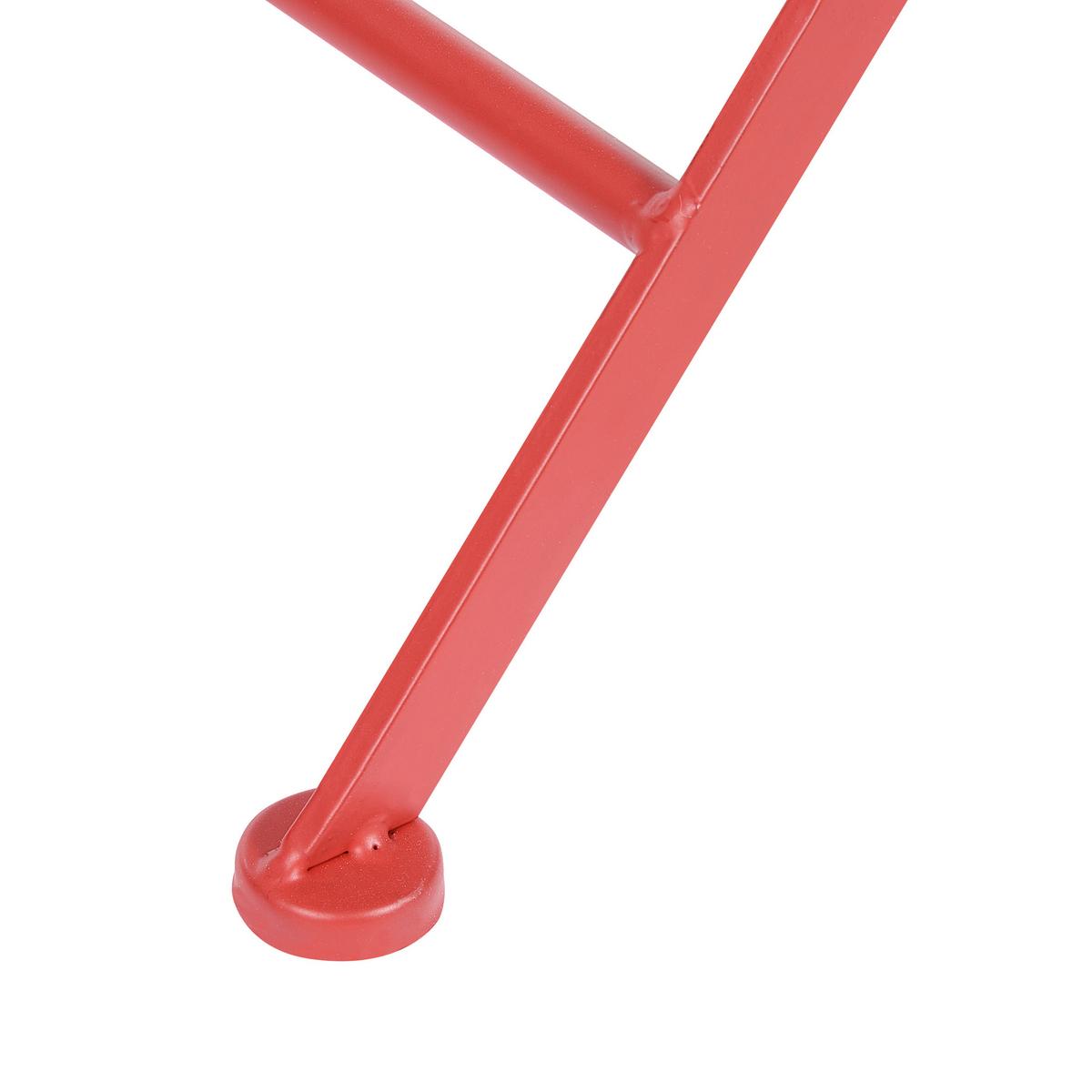 GARTENSTUHL 2er-Set Eisen rot Scario - Rot, Metall (40/94/47cm) - Beliani