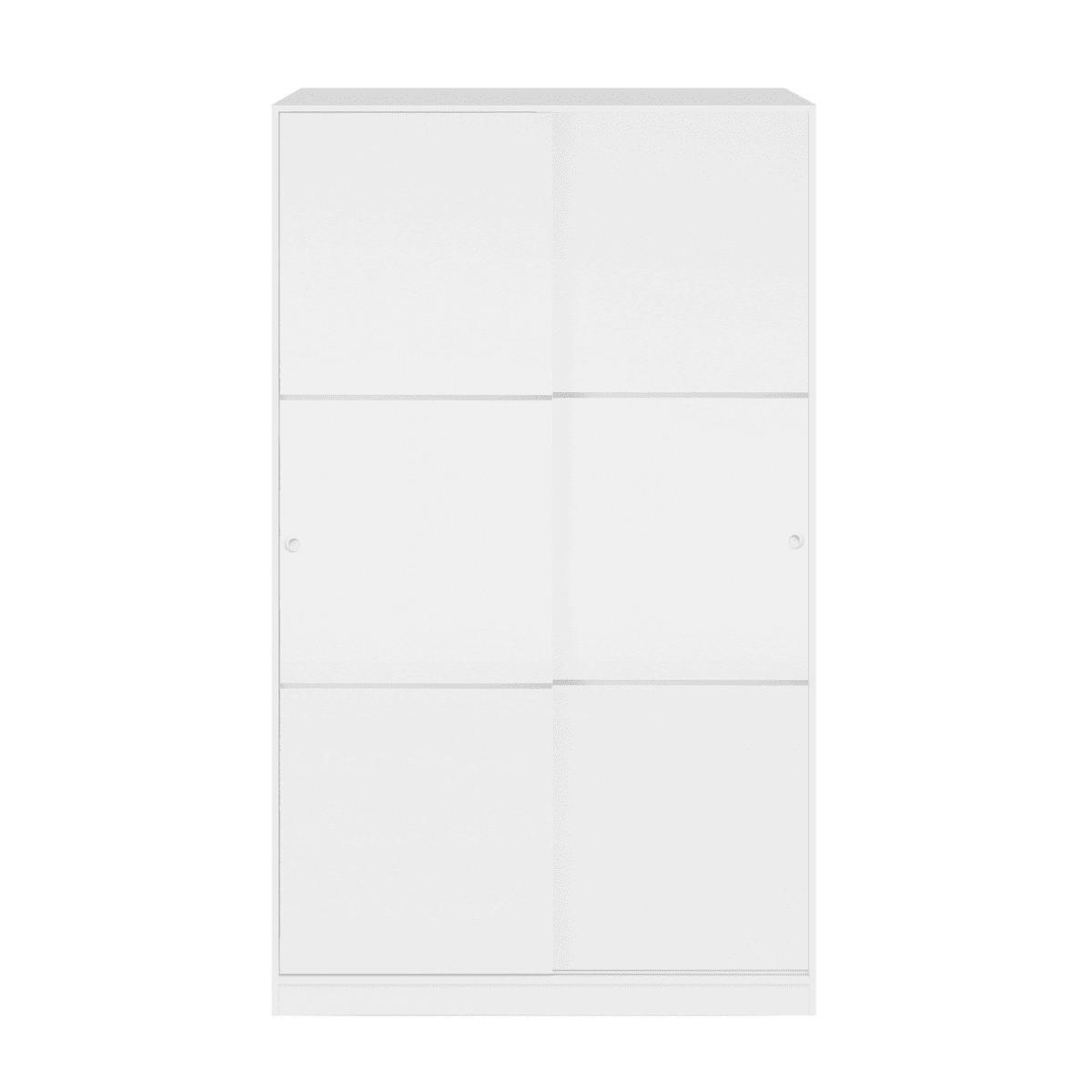 SCHRANK mit 2 Schiebetüren, Weiß 120/200/50 cm - Weiß, Holzwerkstoff (120/200/54cm) - Calicosy