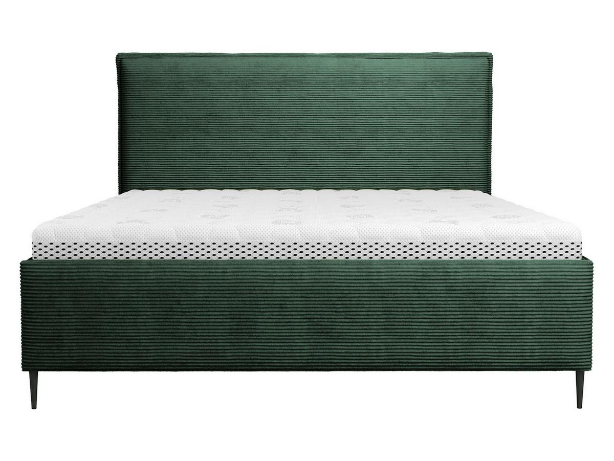 POLSTERBETT Puretta - Schwarz/Grün, Holzwerkstoff/Textil (160/200cm) - MIRJAN24