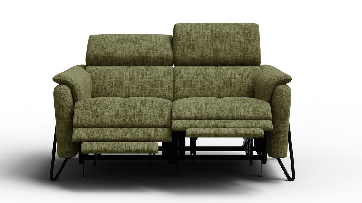 RELAXSOFA RODEN 2-Sitzer, olive - Olivgrün, Holz/Textil (152/82/103cm) - Wozimo
