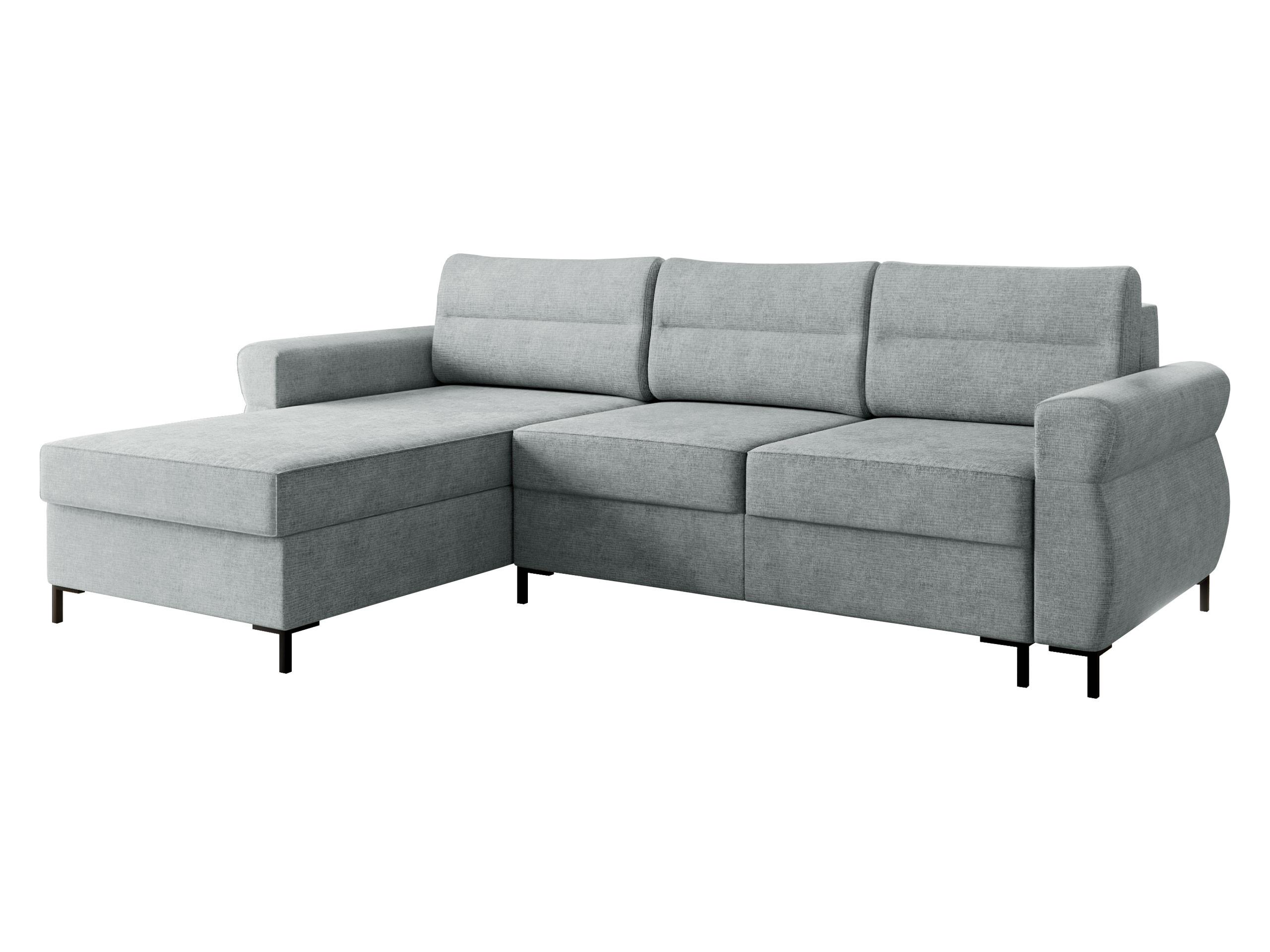 ECKSOFA Berne - Hellgrau/Schwarz, Holz/Kunststoff (258/170cm) - MIRJAN24