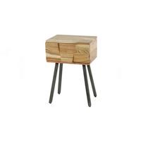 NACHTTISCH ANYL Holz Akazie - Zwetschgeholzfarben, Holz (40/60/30cm) - KAWOLA