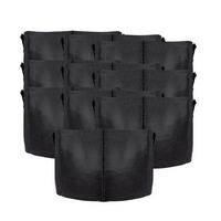 PFLANZSACK Vliesstoff 50/30 cm (10-tlg. Set) - Schwarz, Textil (30cm) - Intirilife