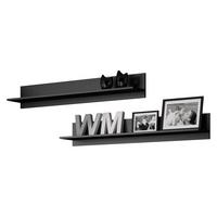 WANDBOARDSET Soho S05 - Schwarz, Holzwerkstoff (125/20/20cm) - MIRJAN24