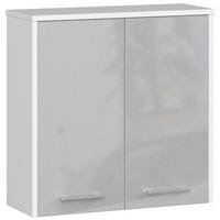 BADKOMMODE Weiß, Metallisch Glanz 60/60/22,5 - Weiß/Grau, Holzwerkstoff (60/60/23cm) - RAUMHIRSCH FURNITURE
