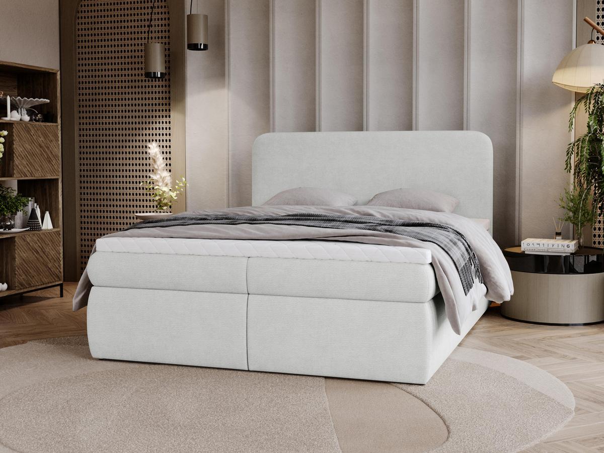BOXBETT Bonny - H3 - Hellgrau/Schwarz, Holz/Holzwerkstoff (140/200cm) - MIRJAN24
