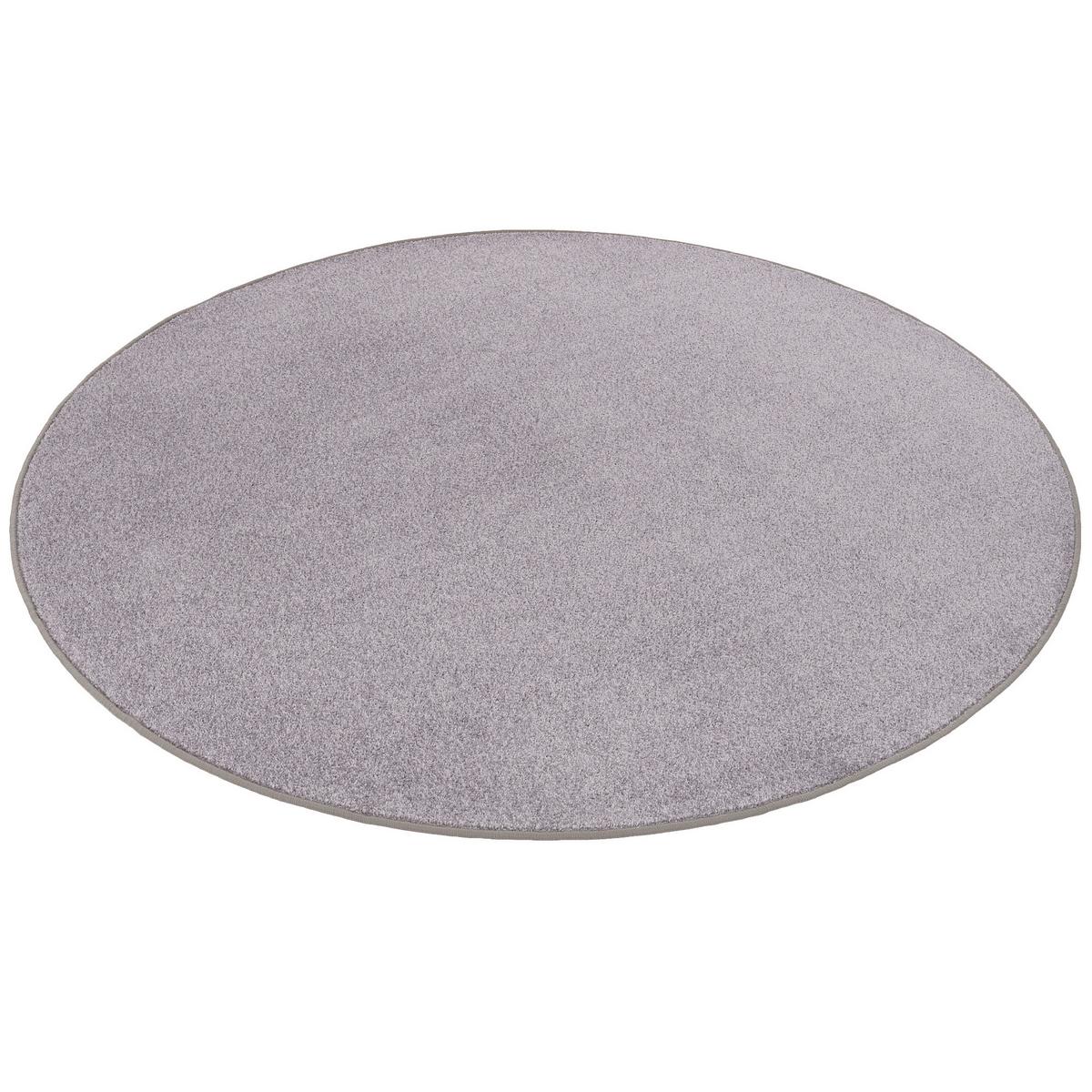TREND VELOURS TEPPICH JOY RUND - Grau, Textil (100/100cm) - Snapstyle