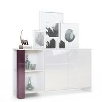 SIDEBOARD Canto Brombeer Hochglanz - Brombeere, Holzwerkstoff (143/81/36cm) - Vladon