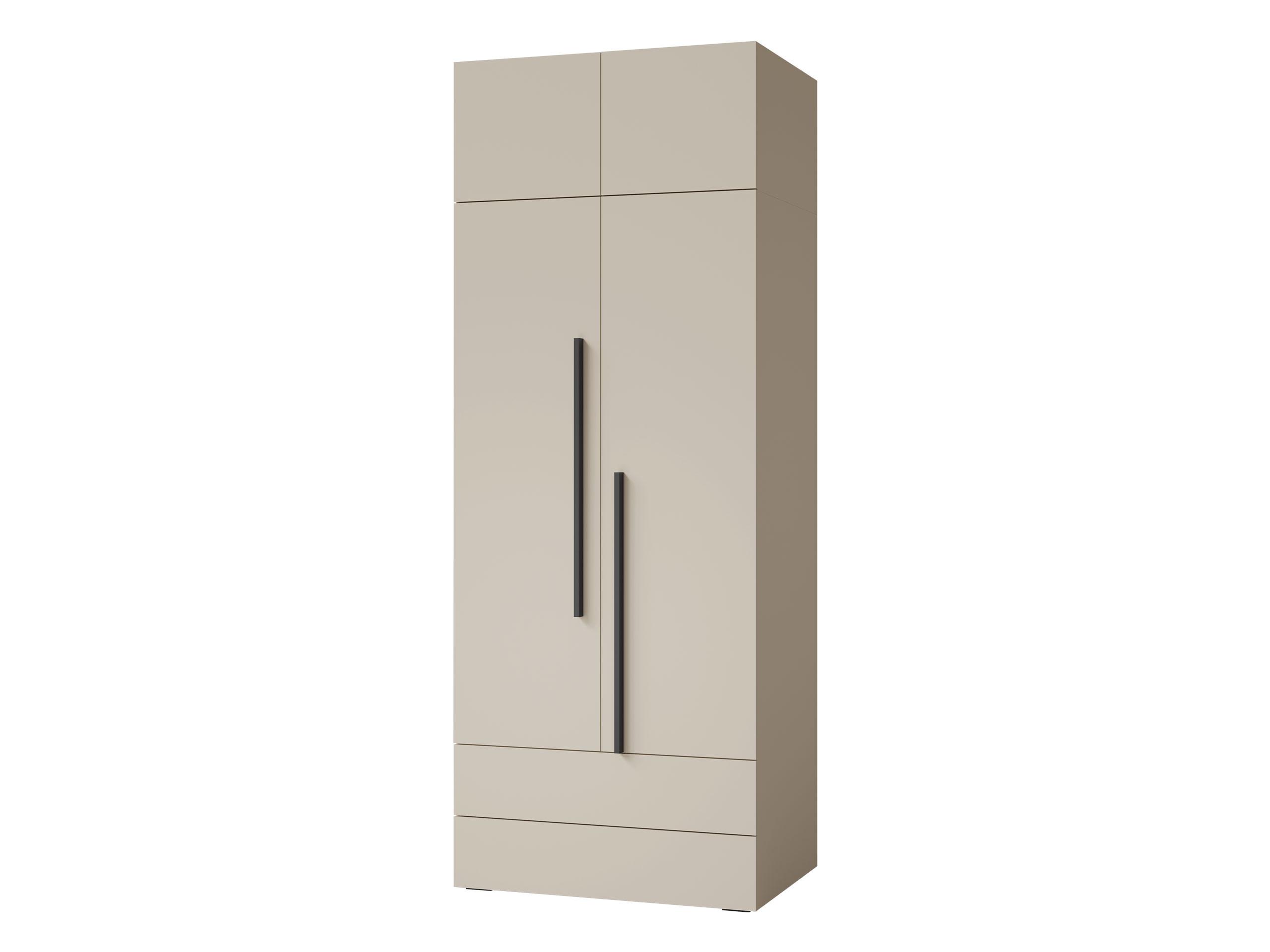 KLEIDERSCHRANK Lorin 2D2S LO02 mit Schrankaufsatz - Kaschmir, Holzwerkstoff (90/236/60cm) - MIRJAN24