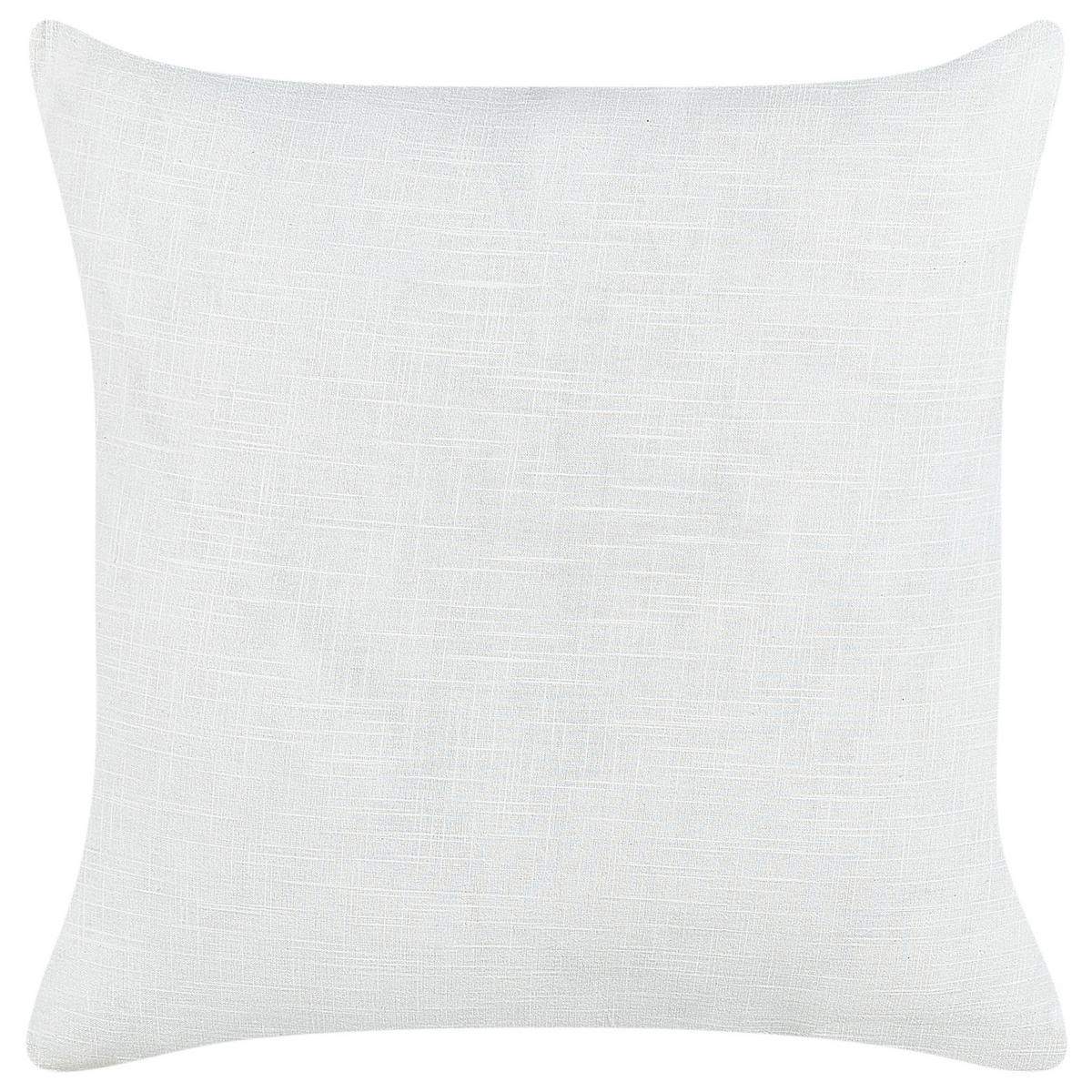DEKOKISSEN 2er-Set Grau 50/50 cm Kanpas - Weiß/Grau, Textil (50/50cm) - Beliani