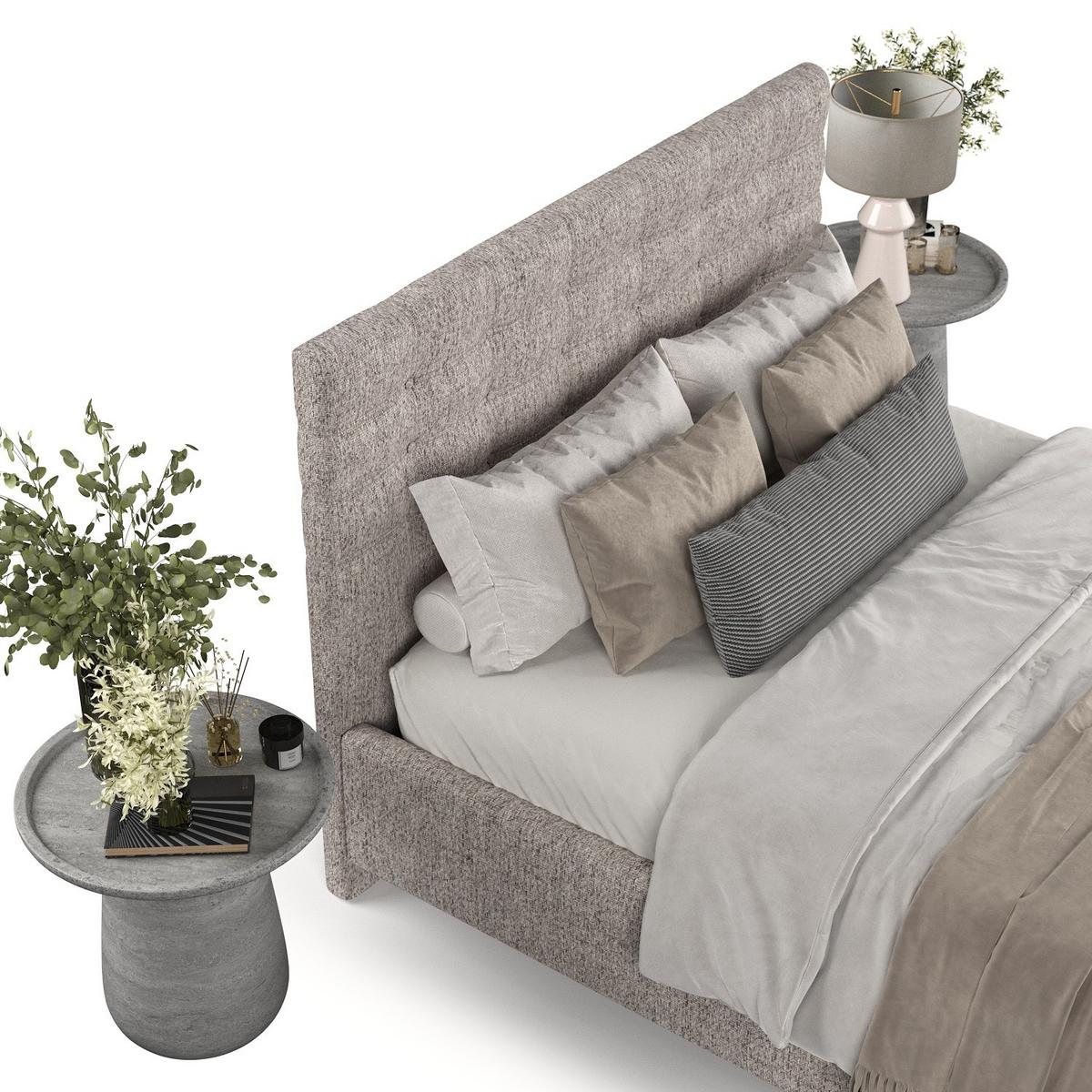 POLSTERBETT Soma 140/200 cm Beige im Neve Stoff - Beige/Naturfarben, Holz/Holzwerkstoff (140/200cm) - AltaBeds