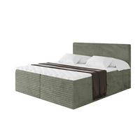 BOXBETT mit Matratze H4 und Lattenrost - TOLO-v1 - 140x200 Cord - Olive - Olivgrün, Holzwerkstoff (140/200cm)
