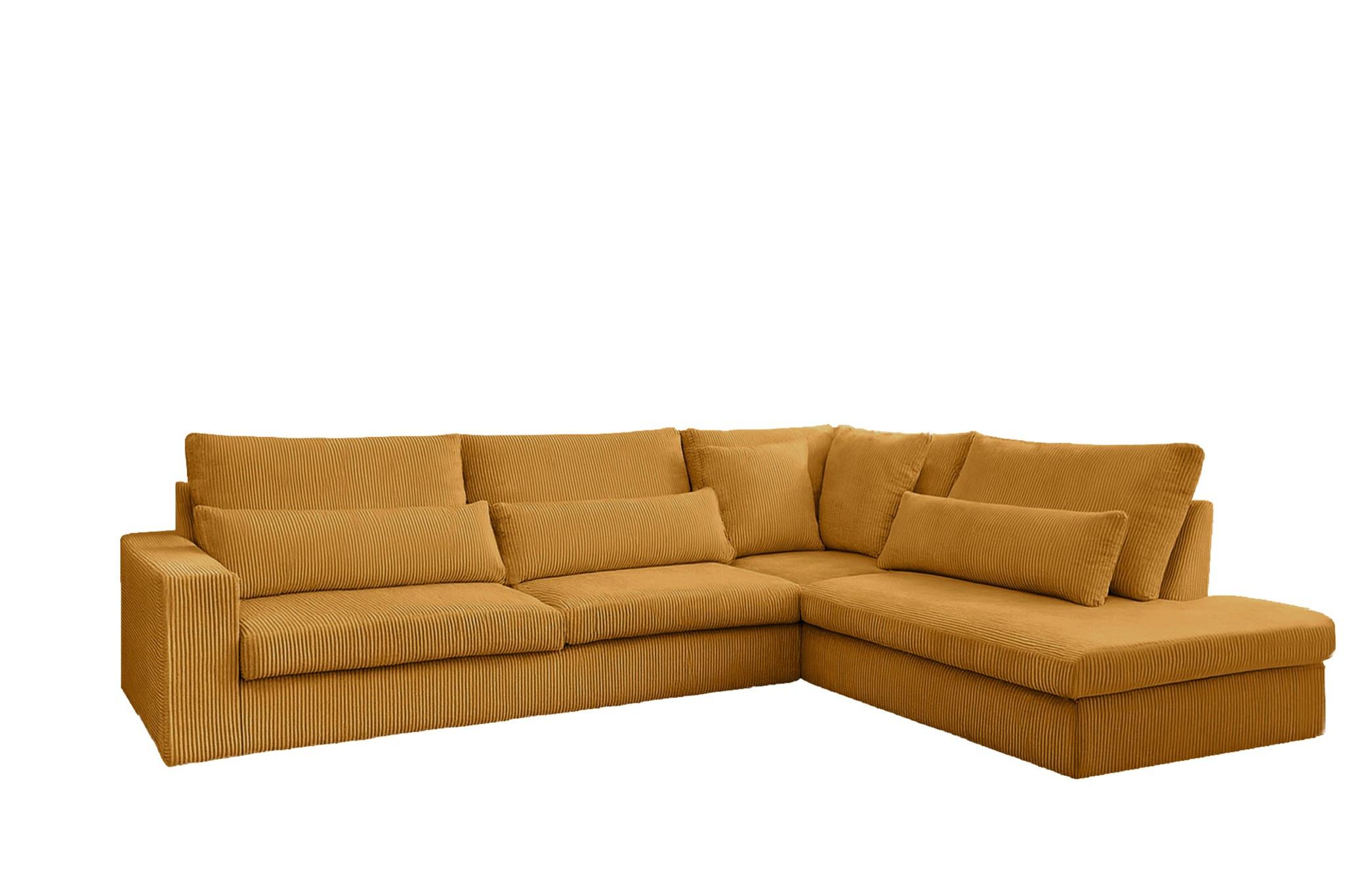 ECKSOFA Thora - Gelb, Holzwerkstoff/Textil (315/245cm) - Fun Möbel