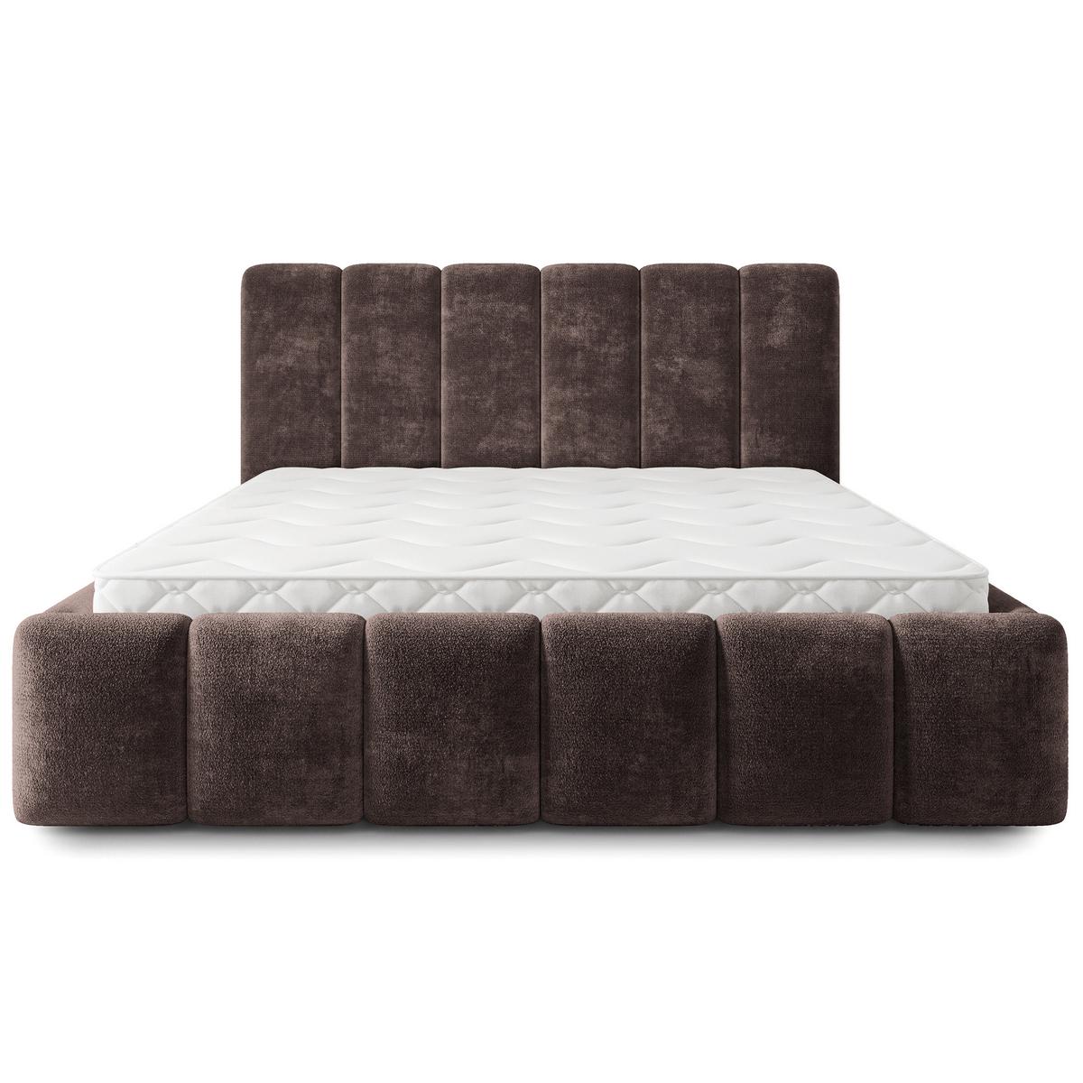 POLSTERBETT ATTORA LM 120x200 cm mit Bettkästen - Braun - Braun, Holz (120/200cm) - MASSENO