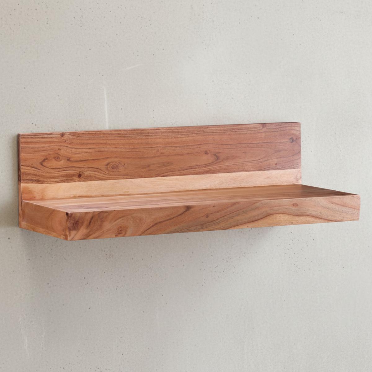 WANDREGAL MUMBAI Massivholz Hängend Landhausstil, Akazie 60x23x17 cm - Akaziefarben, Holz (60/17/23cm) - KADIMA DESIGN