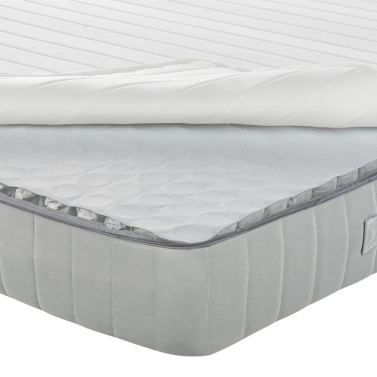TASCHENFEDERKERNMATRATZE H2/3 Mittel 90/200 cm Roomy - Weiß, Textil (90/200cm) - Beliani