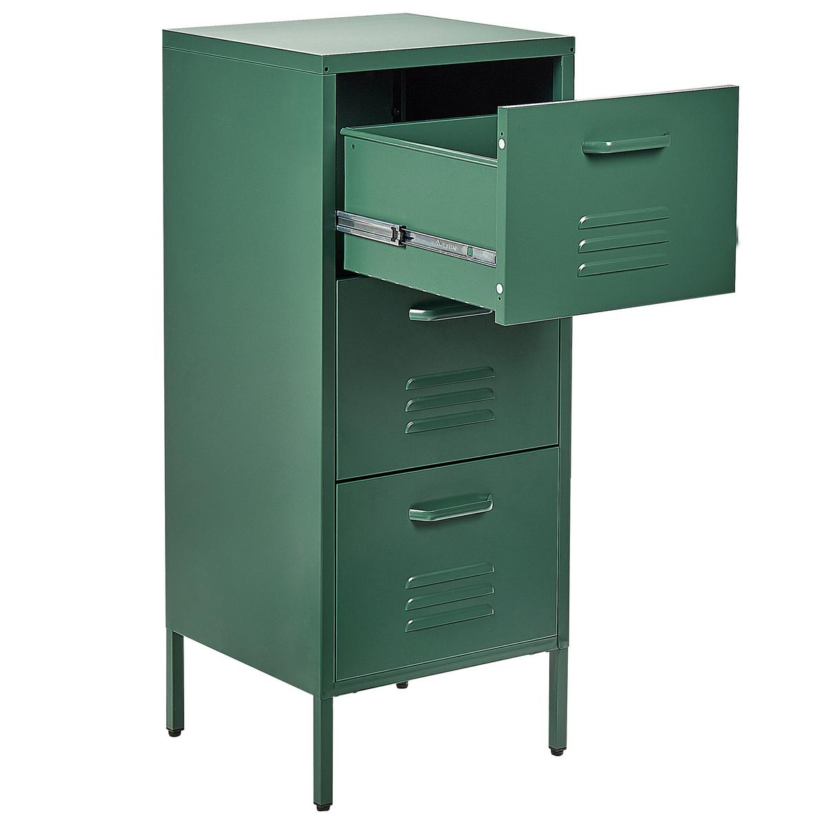 AKTENSCHRANK Grün Wostok - Grün, Metall (43/103/40cm) - Beliani