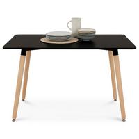 ESSTISCH SHANNON schwarz - Schwarz, Holz/Holzwerkstoff (70/120/75cm) - IDIMEX