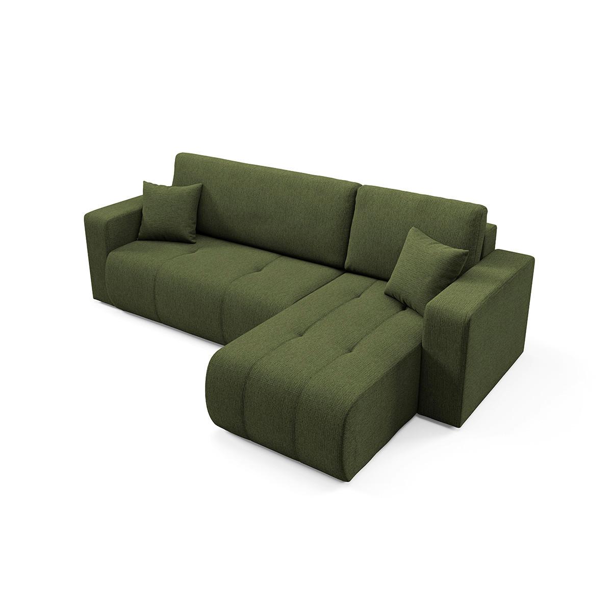 ECKSOFA Vasco 3 Sitzplätze Grün - Grün, Holz (247/145cm) - Petits-meubles
