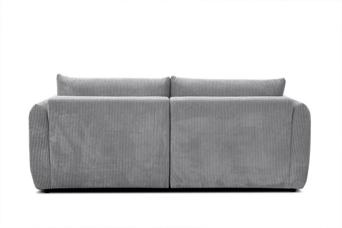 ECKSOFA TAUER 3-Sitzer, hellgrau - Hellgrau/Schwarz, Holzwerkstoff/Kunststoff (206/173cm) - Wozimo