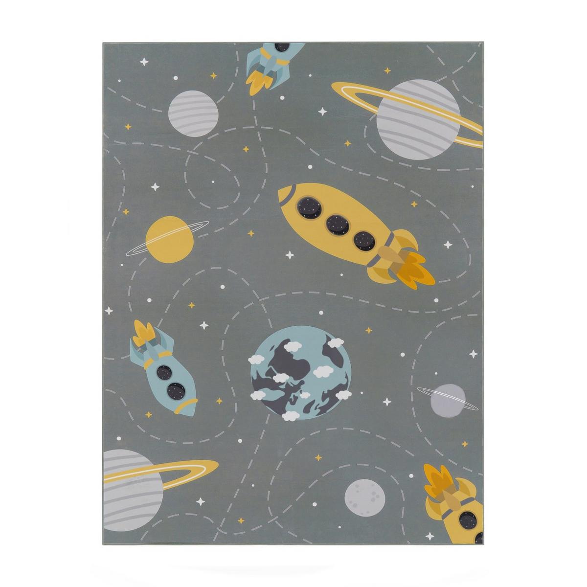 KINDERTEPPICH Sterne Grau 200 x 200 cm - Grau, Kunststoff (200/200cm) - TT Home