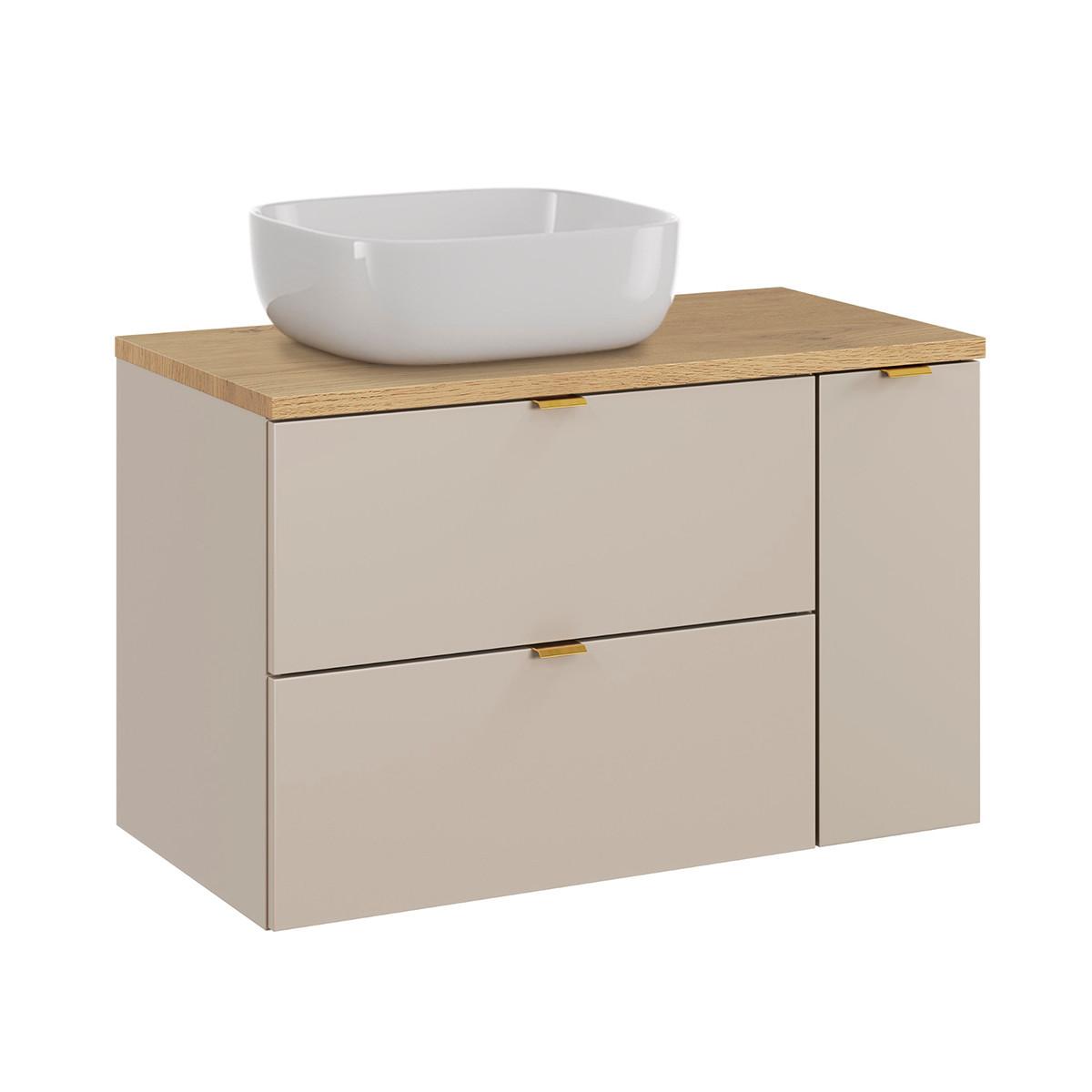WASCHTISCH 80.6cm Azel Kaschmir - Beige, Holzwerkstoff (80.6/52/46cm) - Petits-meubles