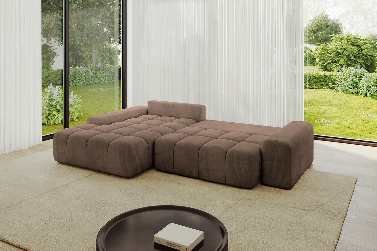 ECKSOFA Ottomane Links ENSI-L - 267x164x69 cm Braun - Braun, Holzwerkstoff/Kunststoff (267/164cm) - ALTDECOR