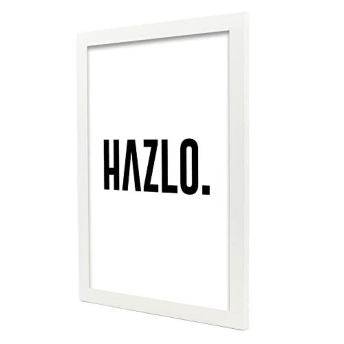 POSTER Set mit 4 Leidenschaft TypografieStil A3 Weißer Rahmen - Weiß, Papier (29.7/3cm) - Nacnic