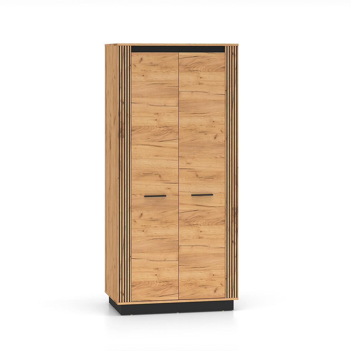 SCHRANK 2 Türen Solal Holz - Braun, Holzwerkstoff (92/200/55cm) - Petits-meubles