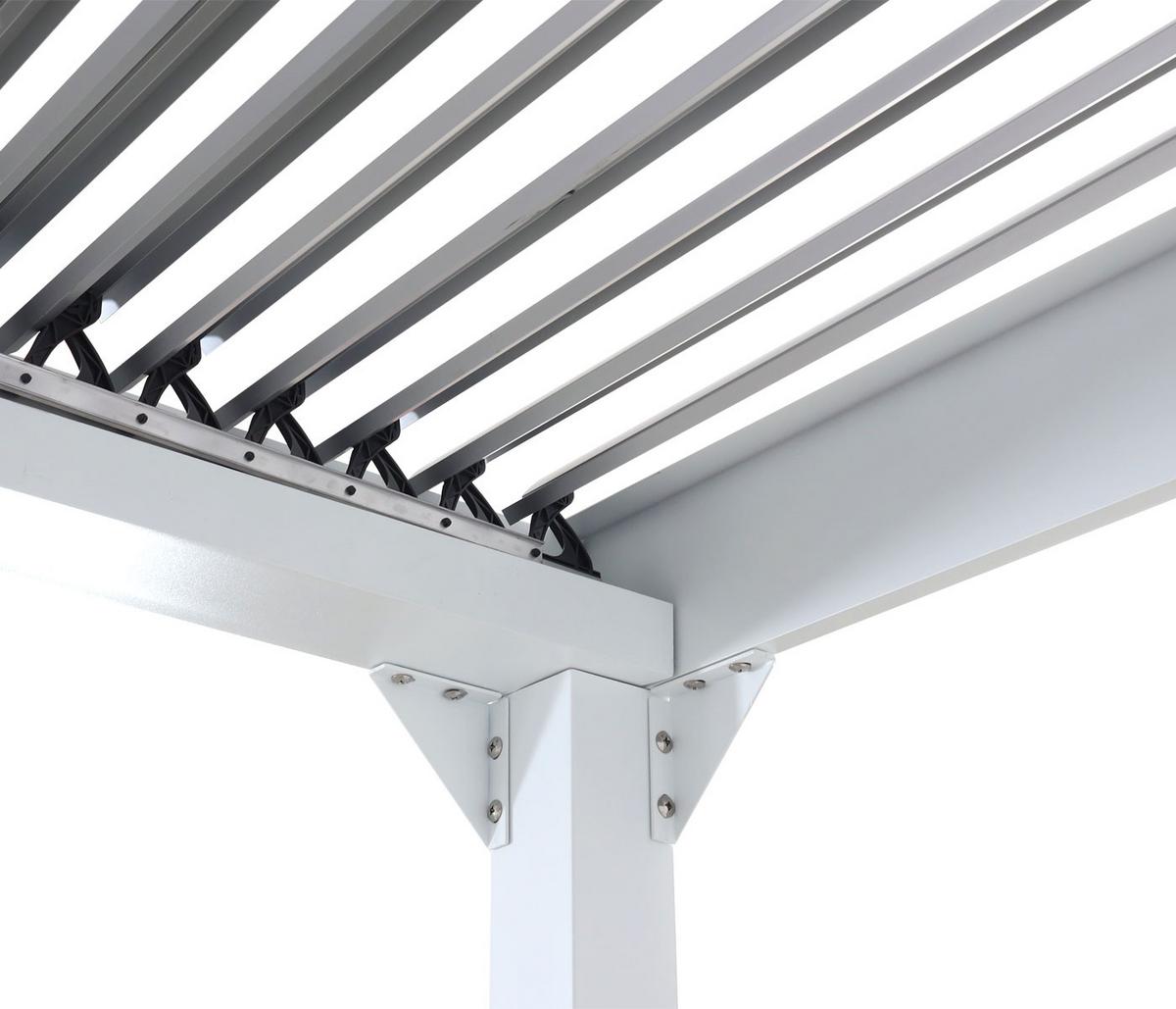 PERGOLA Weiß - Weiß, Metall (306/224/368cm) - MCW