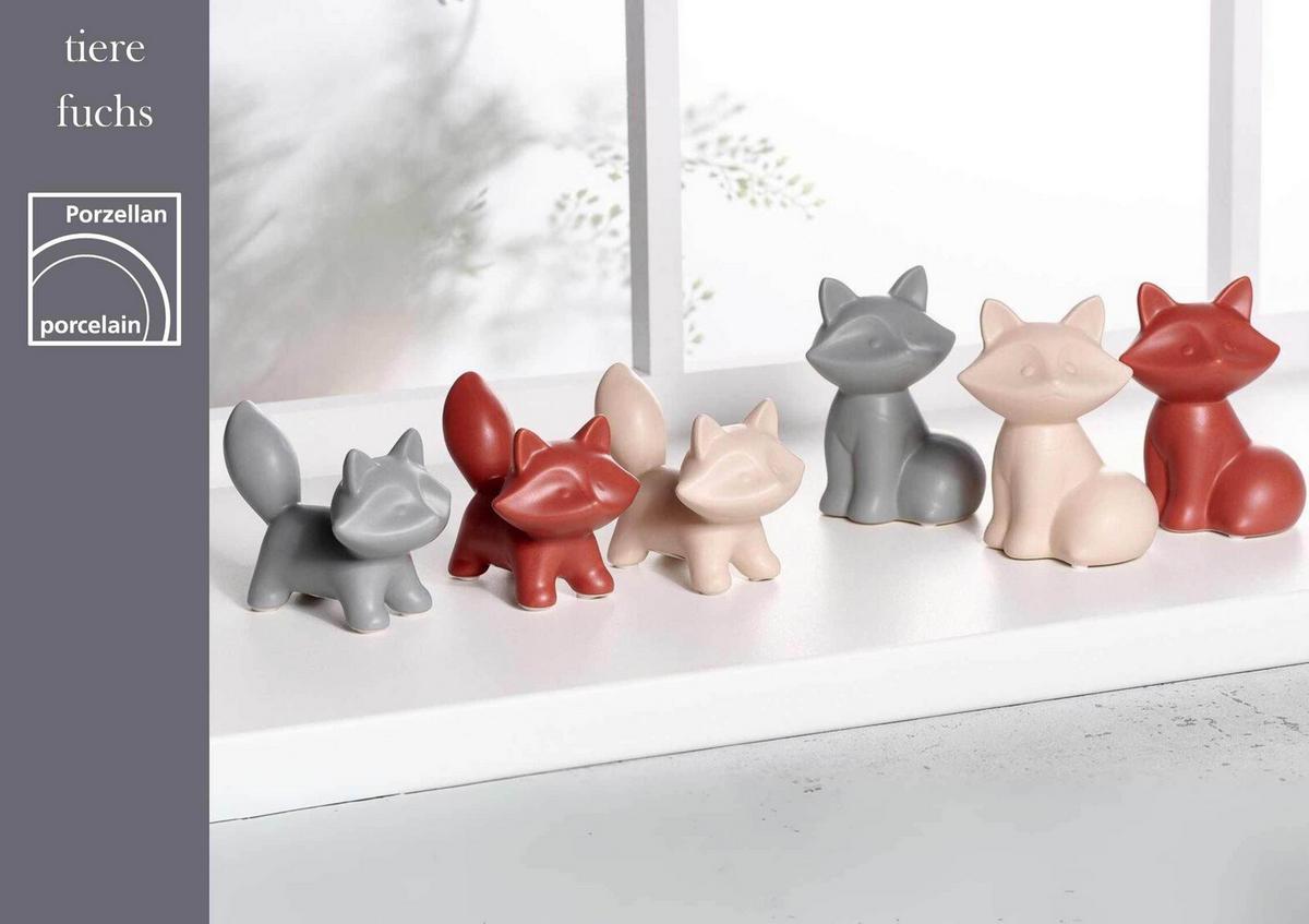 DEKOFIGUREN-SET TIERE Tiere grau 5-tlg. - Grau, Keramik (2/2/2cm) - Ritzenhoff Breker