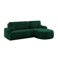 ECKSOFA mit Schlaffunktion und Bettkasten LIRA-L - 264x172x89 Grün - Grün, Holzwerkstoff/Textil (172/264cm) - ALTDECOR