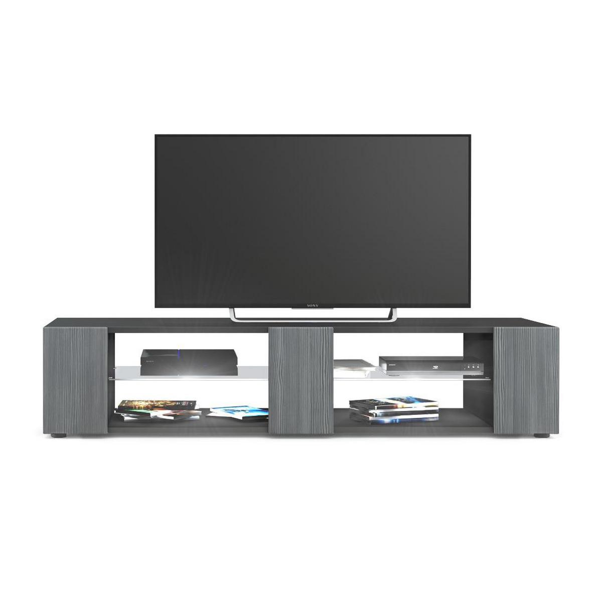 LOWBOARD Movie Fronten in Avola-Anthrazit - Anthrazit, Holzwerkstoff (135/30/39cm) - Vladon