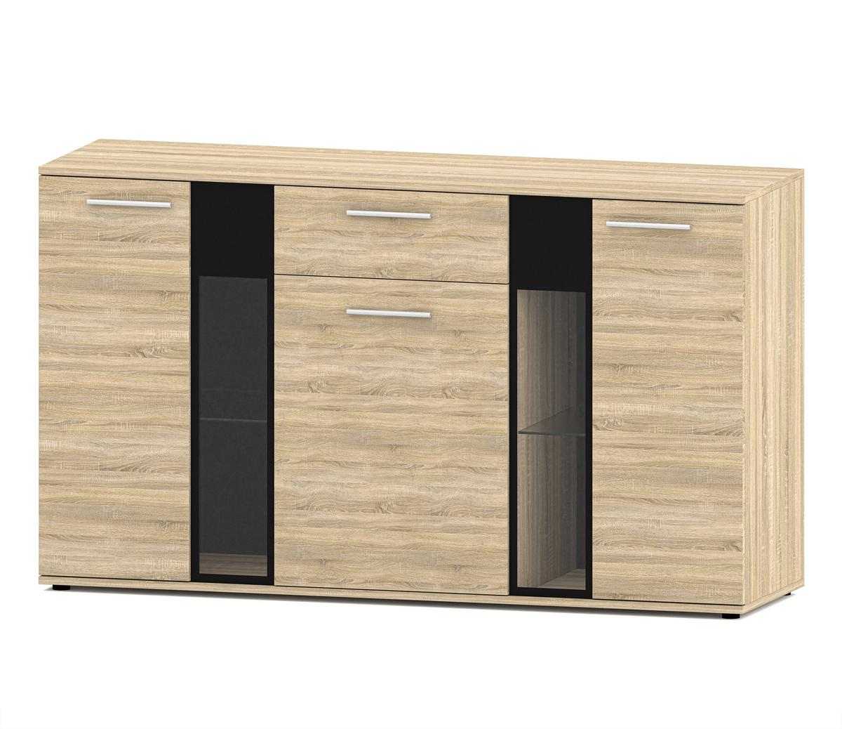SIDEBOARD Formilo Sonoma Eiche 140,4/80/40,2 cm – Kommode mit Schublade - Beige, Holzwerkstoff/Kunststoff (140/80/40cm) - AX Living