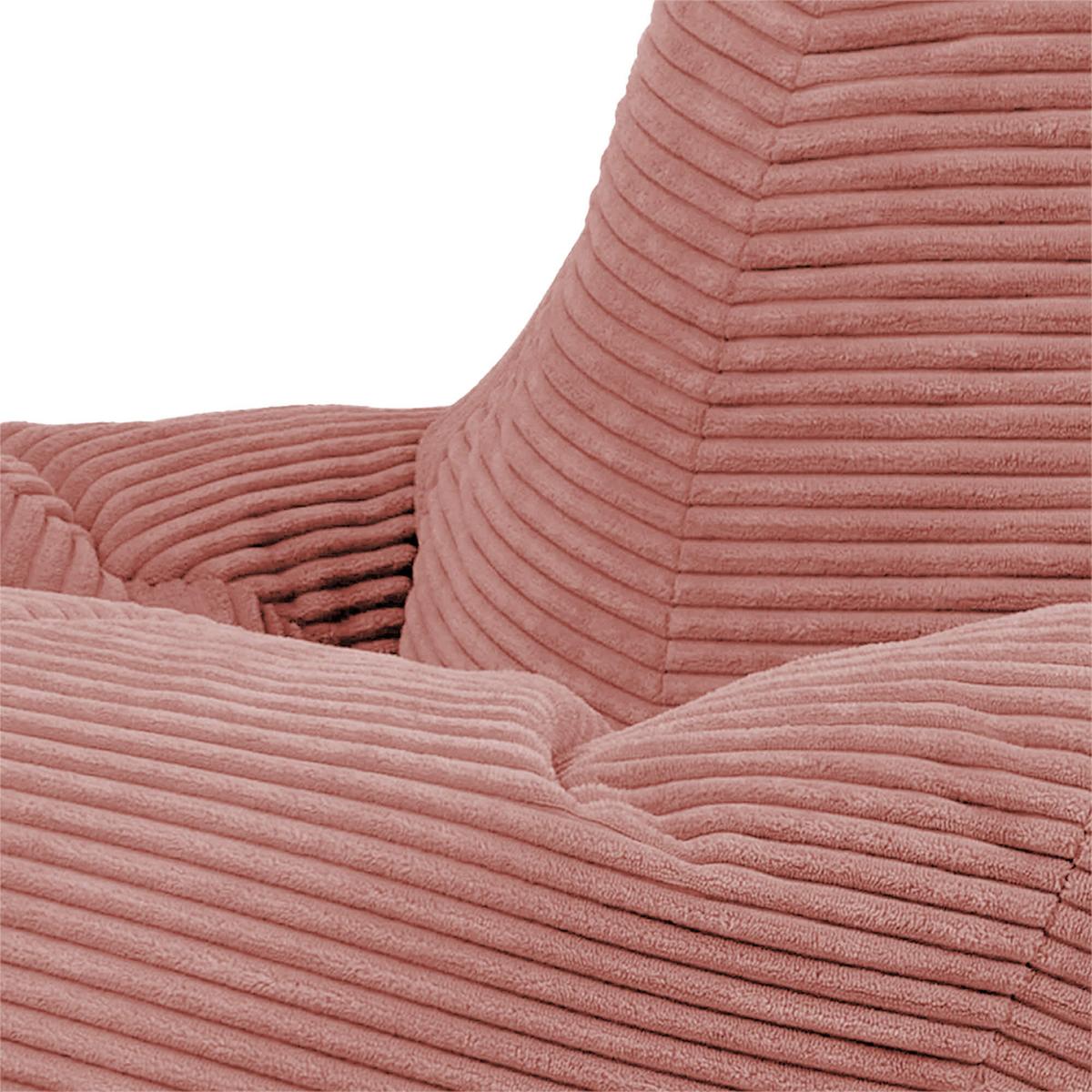 KINDERSITZSACK mit Hocker Dalton Cord - Pink, Textil (69/59/65cm) - icon