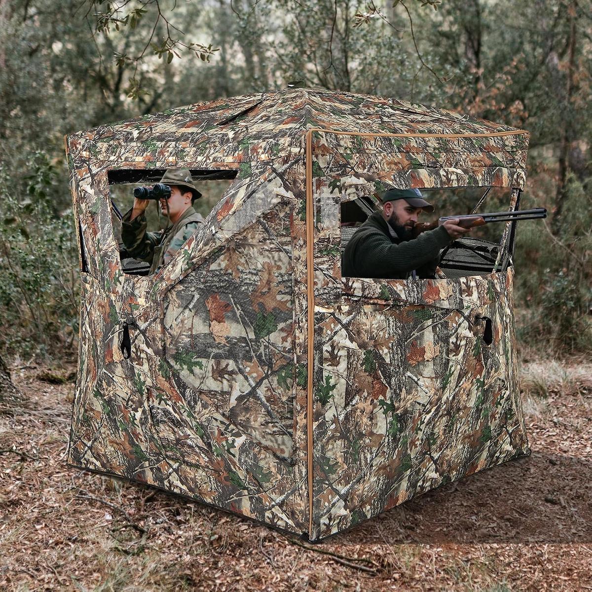 JAGDZELT Camouflage - Multicolor, Textil (148/164/148cm) - COSTWAY