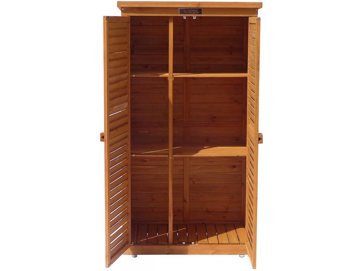 GARTENSCHRANK - GARTENTRUHE space Braun - Braun, Holz (46/160/87cm) - Habitat Garten