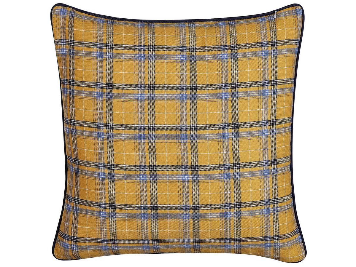 DEKOKISSEN 2er-Set Gelb 45/45 cm Dicentra - Gelb, Textil (45/45cm) - Beliani