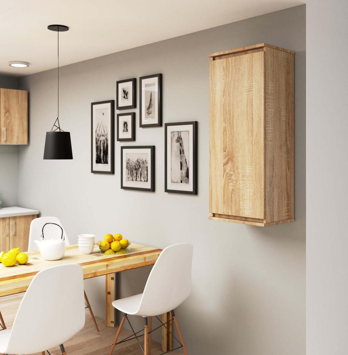 HÄNGESCHRANK Eiche Sonoma 99/40/30 - Sonoma Eiche, Holzwerkstoff (40/99/30cm) - RAUMHIRSCH FURNITURE