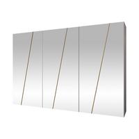 DREHTÜRENSCHRANK Zen 6L 300 cm - Goldfarben/Schwarz, Holzwerkstoff/Kunststoff (300/202/50cm) - MIRJAN24