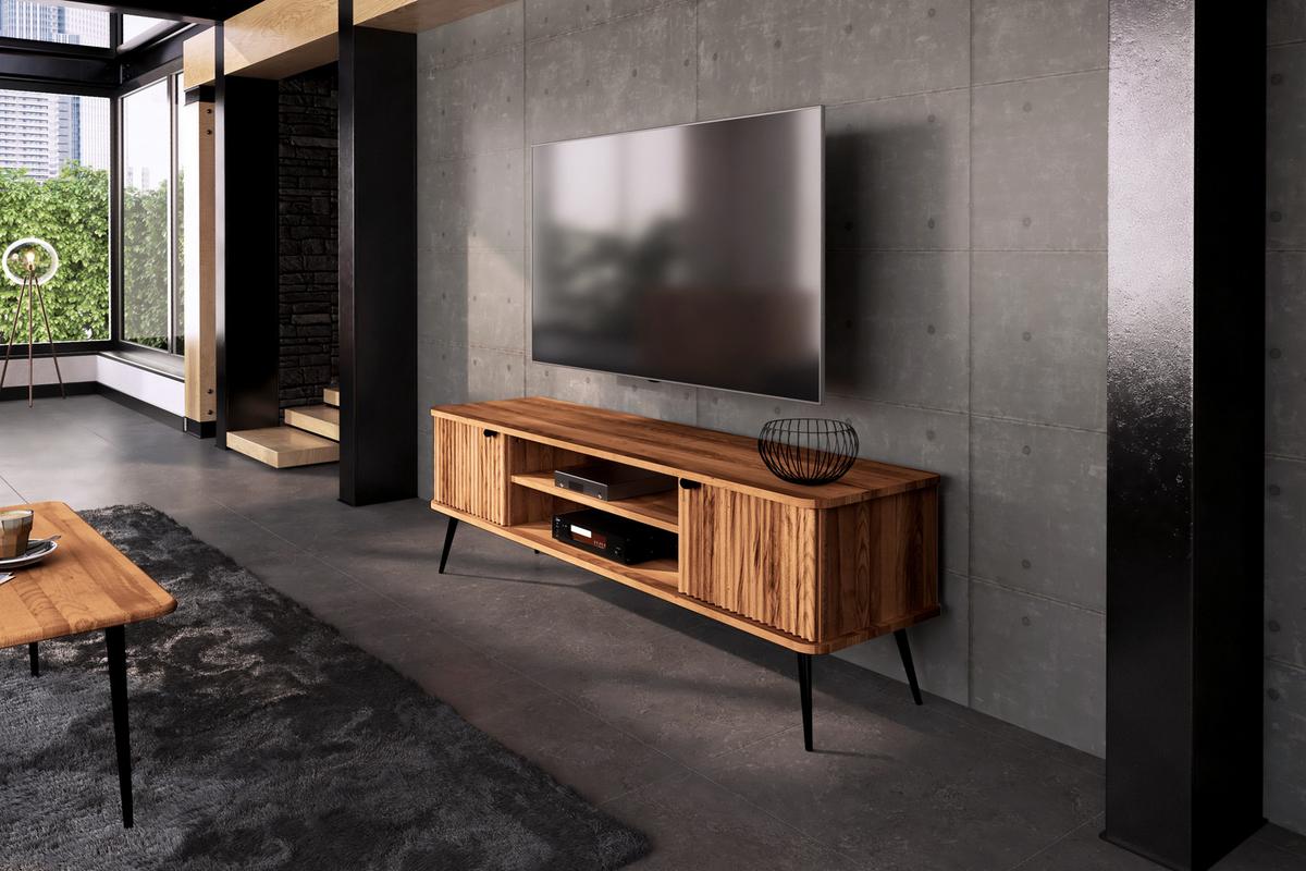 TV-STÄNDER LINA Kernbuche - Kernbuche, Holz (180/57/46cm) - byoak