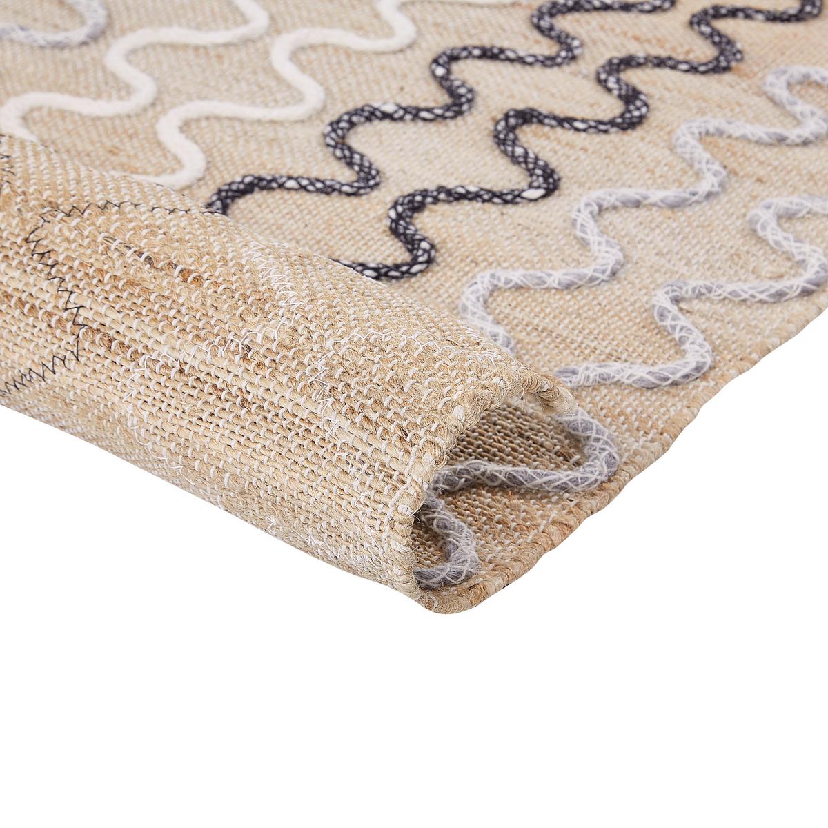 KURZFLOR-TEPPICH Sogut 200/140 cm - Beige, Naturmaterialien (140/200cm) - Beliani